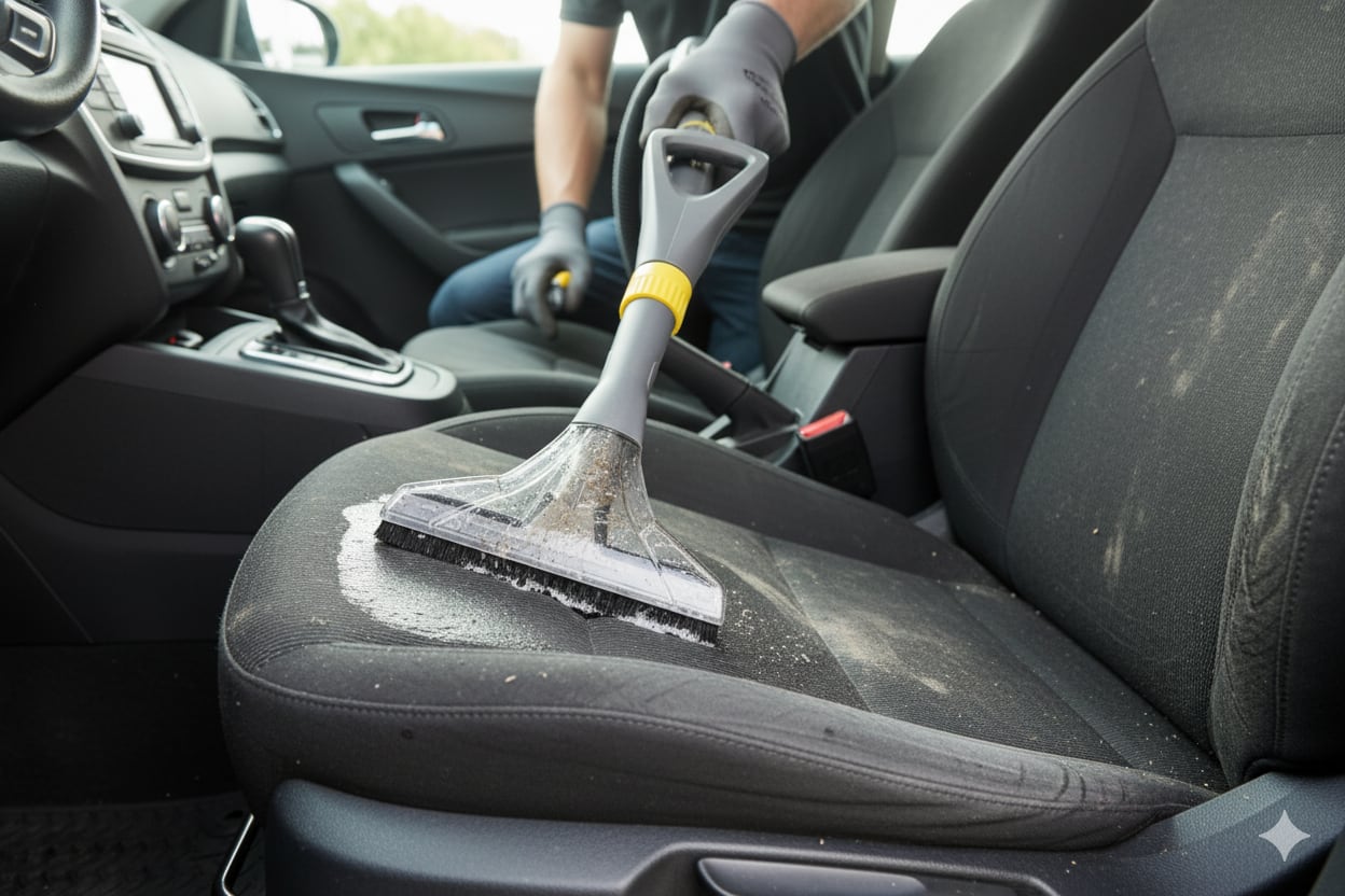 Kärcher SE 4002 auton sisätilojen puhdistuksessa - täydellinen siivous
